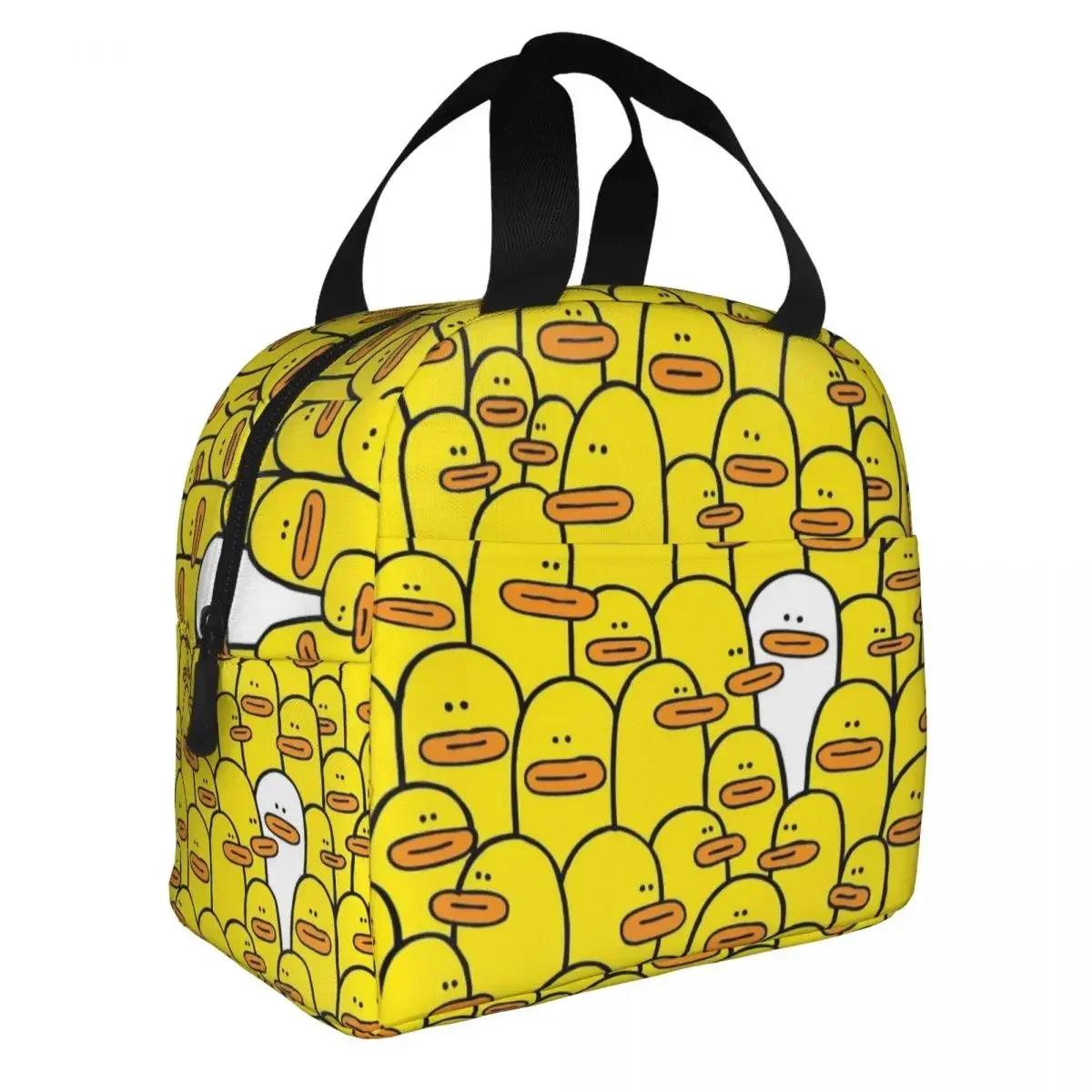 Cartoon  Insulated Lun Bag Cooler   Container Yellow Duck One White Leakproof Tote  Box Food  Sool Picnic