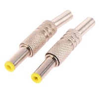 2Pcs 5.5x2.5mm DC Power Jack Male Plug Metal Connector Adapter With Yellow Head Adapter Connector Plug Разъемы Для Проводов
