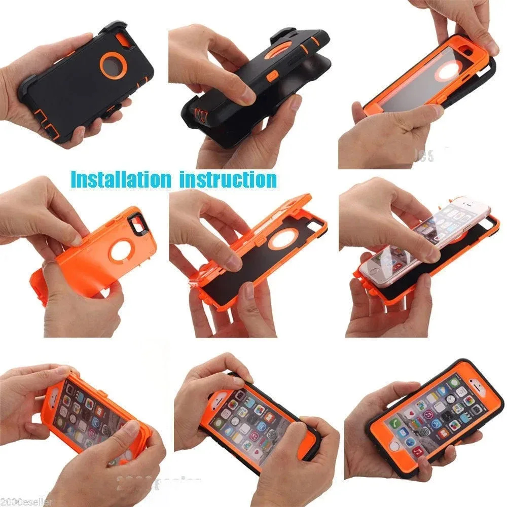Rugged Armor OTT Handyhülle für iPhone 18 17 16 15 14 13 Pro Max, robuste PC+TPU-Schutzhülle, stoßfest, vollständiger Schutz. – Detail 16