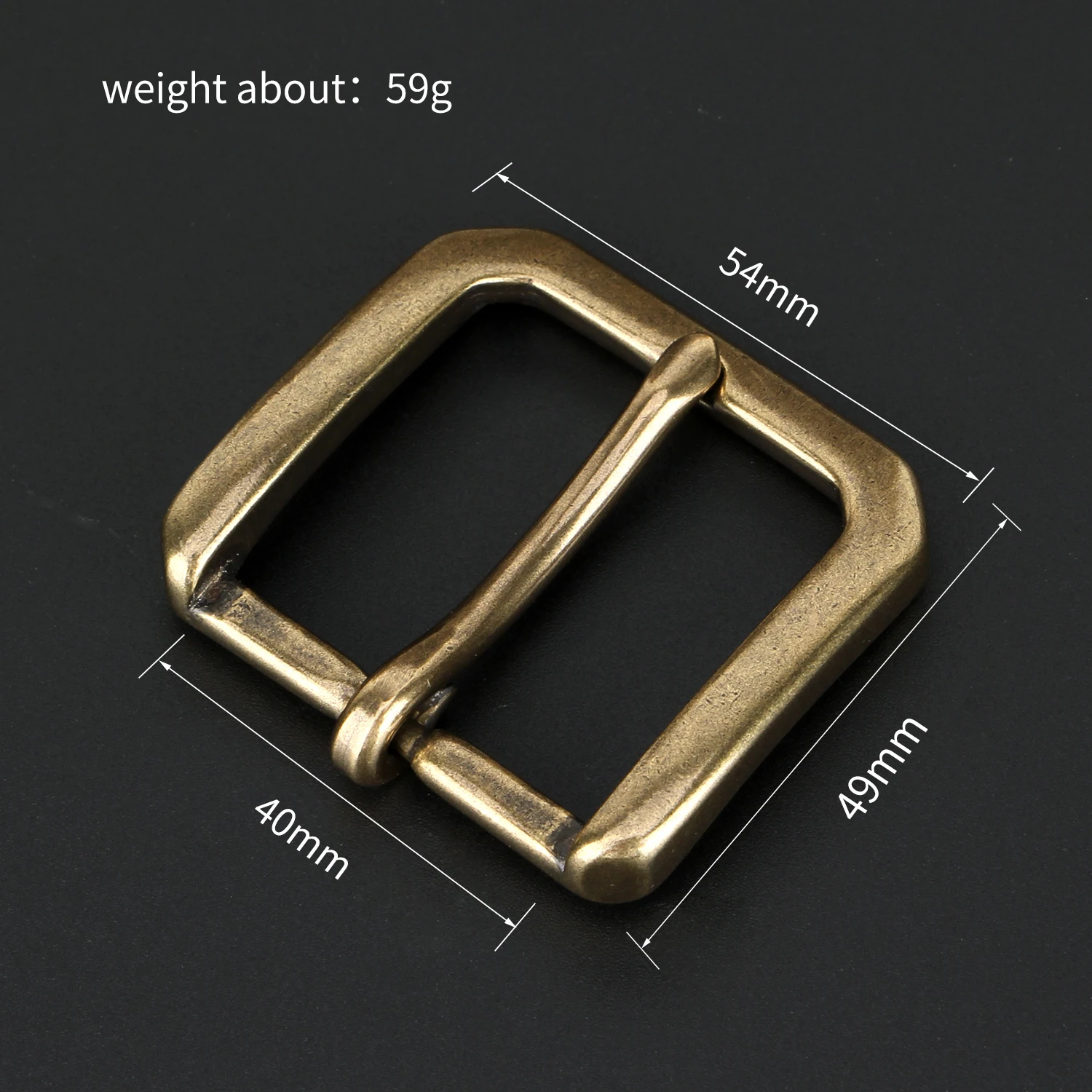 Antique Bronze Brass Copper 40mm Belt Buckle with Carved Head Pin Men Women DIY Leather Crafts Accessory for 38-39mm Belt
