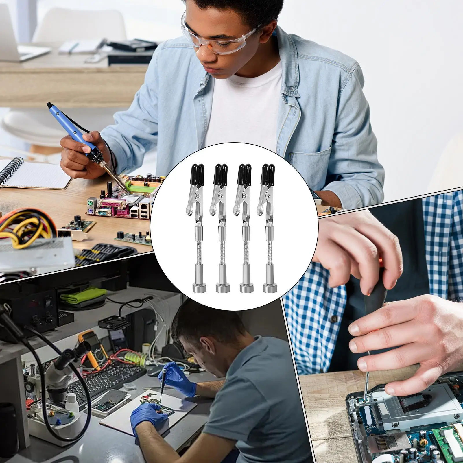 

Зажимы для пайки, магнитные электронные ручки на гибкой шее, сварочные руки, нескользящие инструменты для ремонта для хоббистов, студентов, рабочая станция