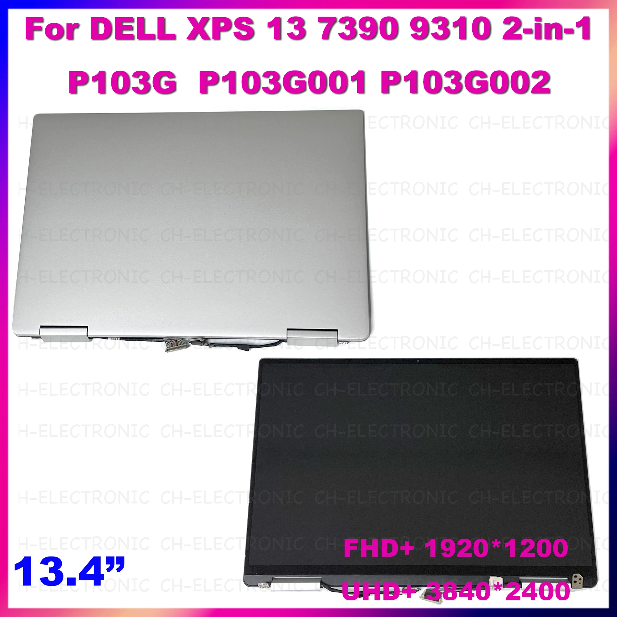 

Сенсорный ЖК-экран 13,4 дюйма для DELL XPS 13 7390 9310 2-в-1 P103G P103G001 P103G002, полная сборка, 1920x1200 3840x2400, серебристый ноутбук