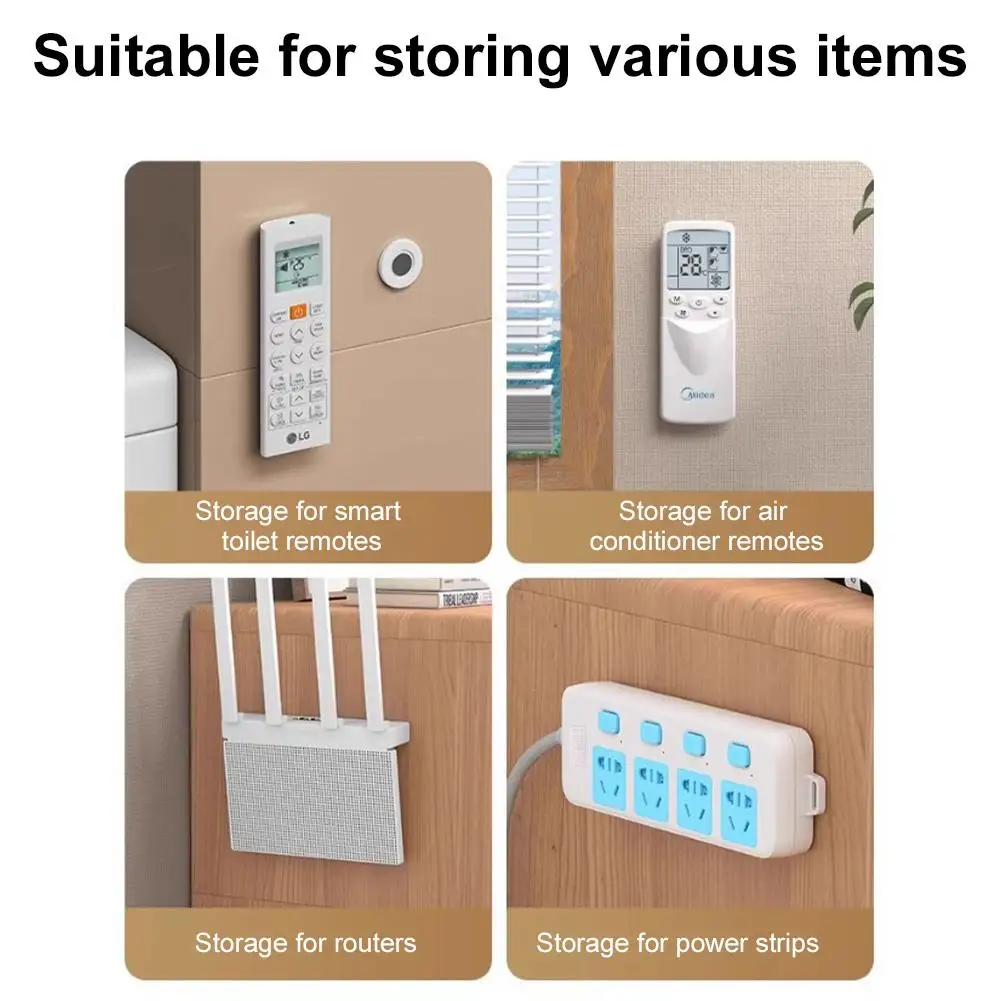 Magnetic Remote Control Holder Wall Mount No-Drilling Strong Adhesive Storage Hook Anti-Lost Organizer for TV Air Conditioner view 5
