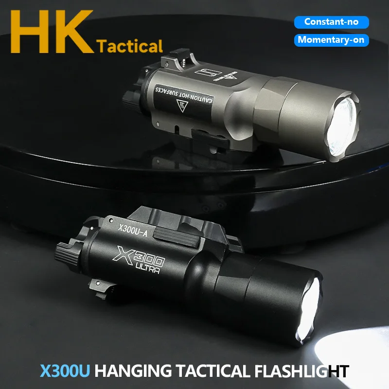 

X300U X300 Tactical Weapons Flashlight G17 G18 G19 Pistol Hanging Constant/Momentary Scout Light Fit 20MM Rail Hunting Lamp