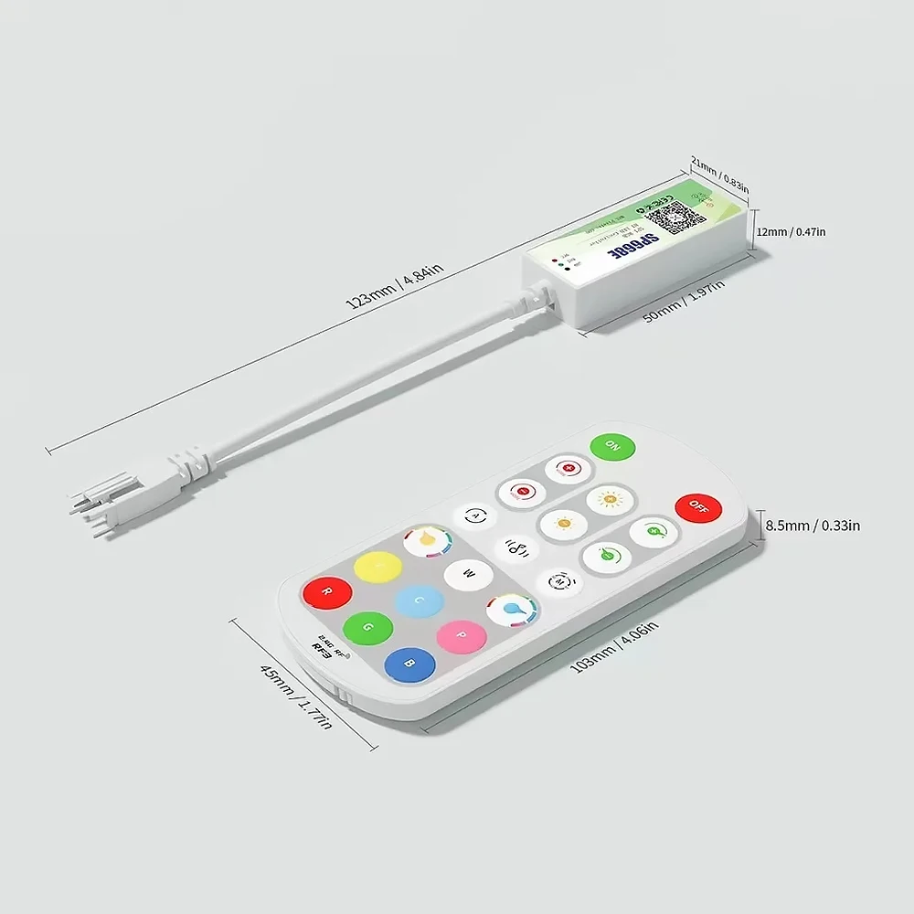 SP668E Bluetooth Colorful Controller with Personalized Visual UI, Scene Collection, APP + 2.4G Remote Control