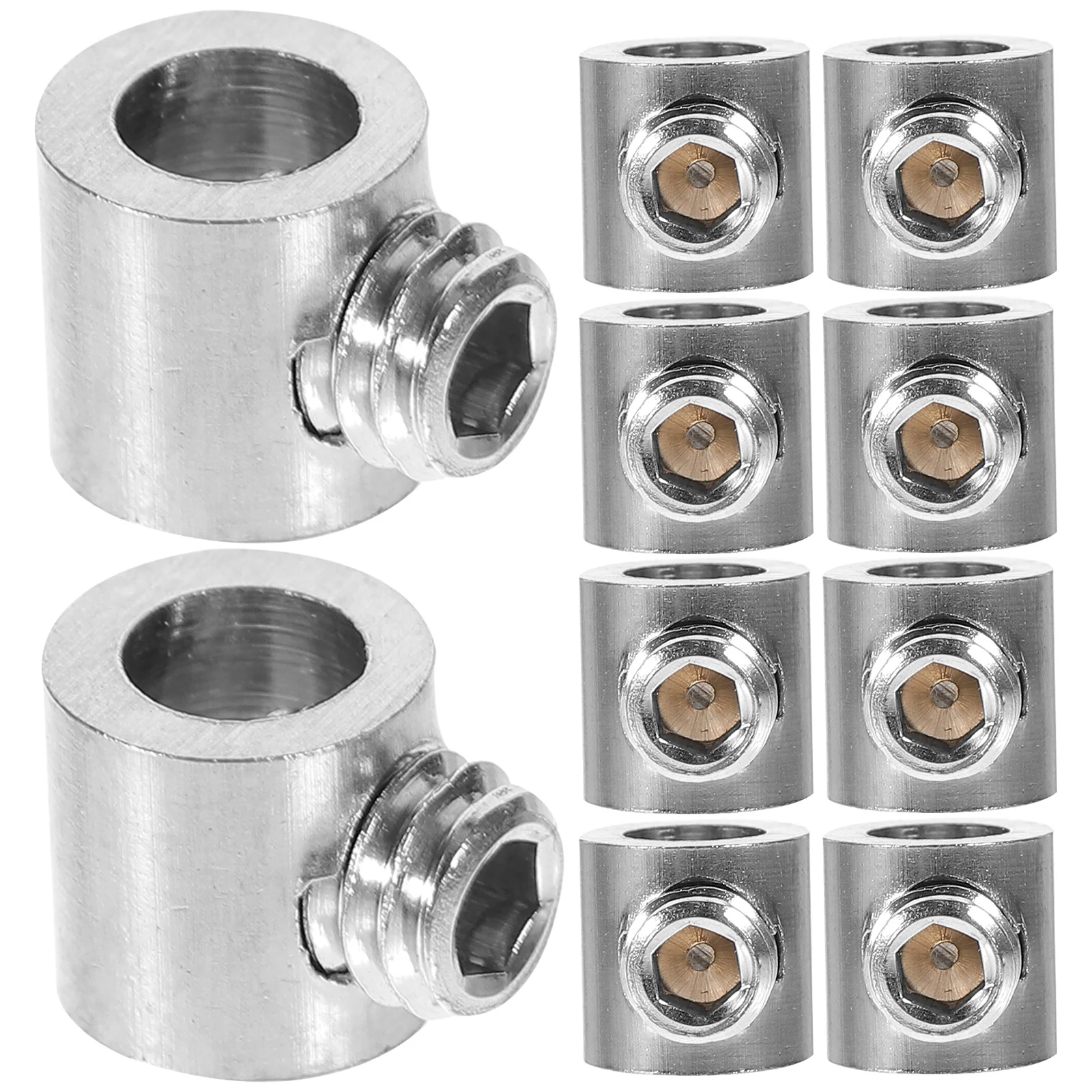 

10Pcs Wire Rope Cable Clamp 1-1.5mm Locking Fastener Stainless Steel Cable Clip for Fence Railing Deck Projects