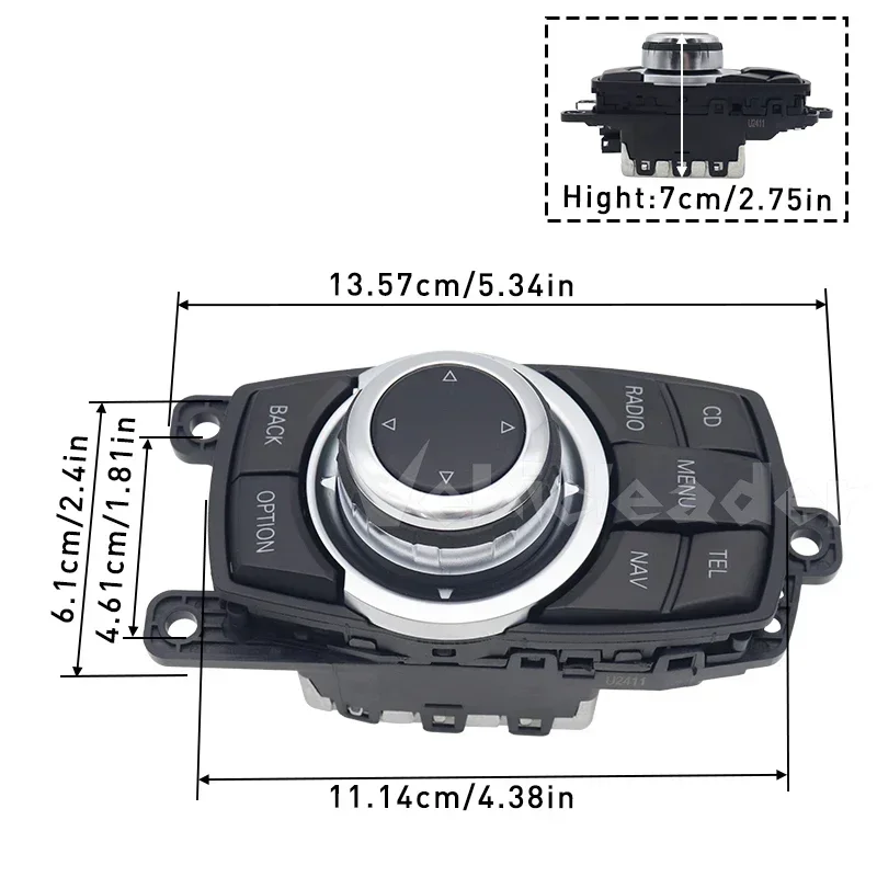 New Media Switch Controller 10PIN Joystick Multifunctional For BMW F07 F10 F11 F01 F02 F03 F04 F25 65829206444