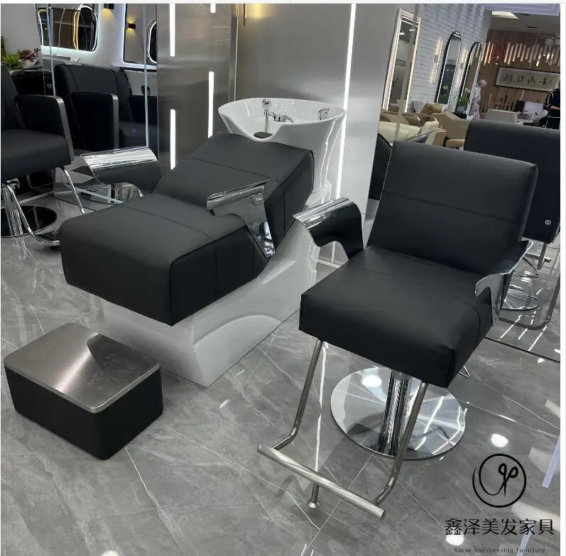 

Ceramic basin barbershop shampoo bed hair salon special Thai bed high-end hairdresser tide shop flushing bed