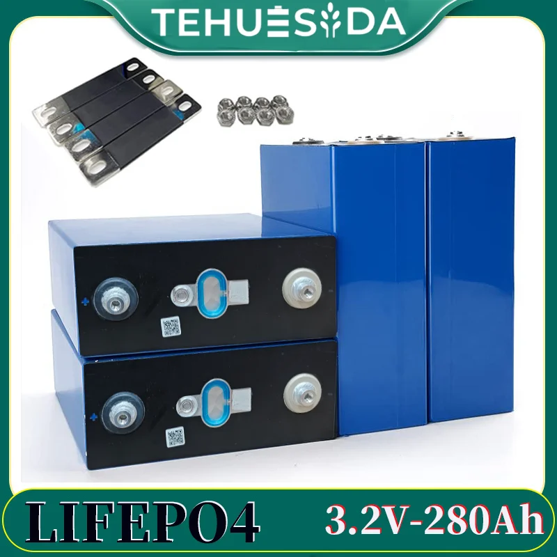 

1-4PCS 3.2V 280Ah Lifepo4 Battery DIY 12V 280AH Rechargeable Batteries for Boat Electric Car RV Solar Energy Storage System