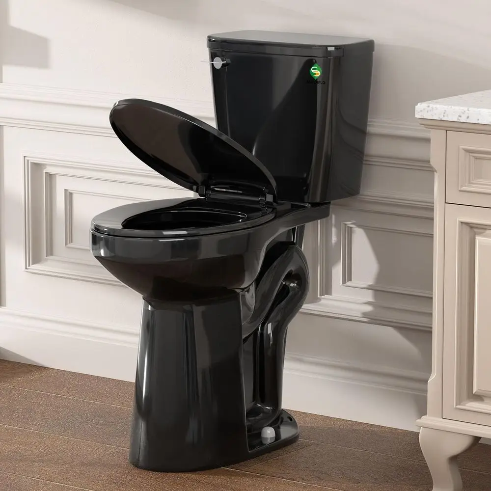 

21 Extra Tall Toilet for Elderly or Tall Individuals with 12 Rough-In and 1.28GP Siphon
