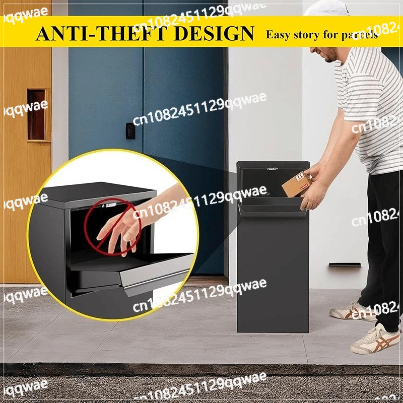 Wall Mounted Parcel Drop Box for Home, Through-Fence Mailbox Letterbox with Secure Door Delivery for Packages