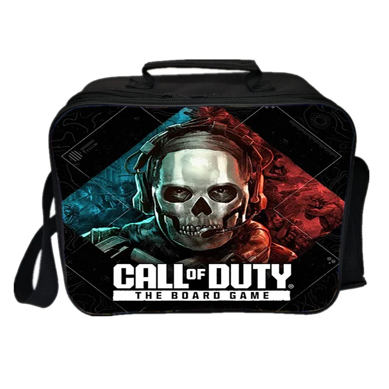 Portable Lunch Bag Call Of Duty Warzone Print Food Thermal Box Waterproof Office Cooler Lunchbox Students Storage Insulated Case