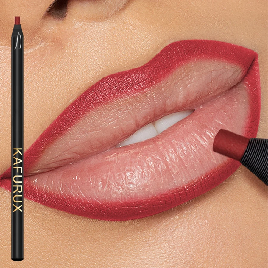 12 Colors Waterproof Matte Lip Liner Contours Lips Shades Lipstick Non-sticky Cup  Sexy Red Lip Tint Lip Pencil Korean Makeup