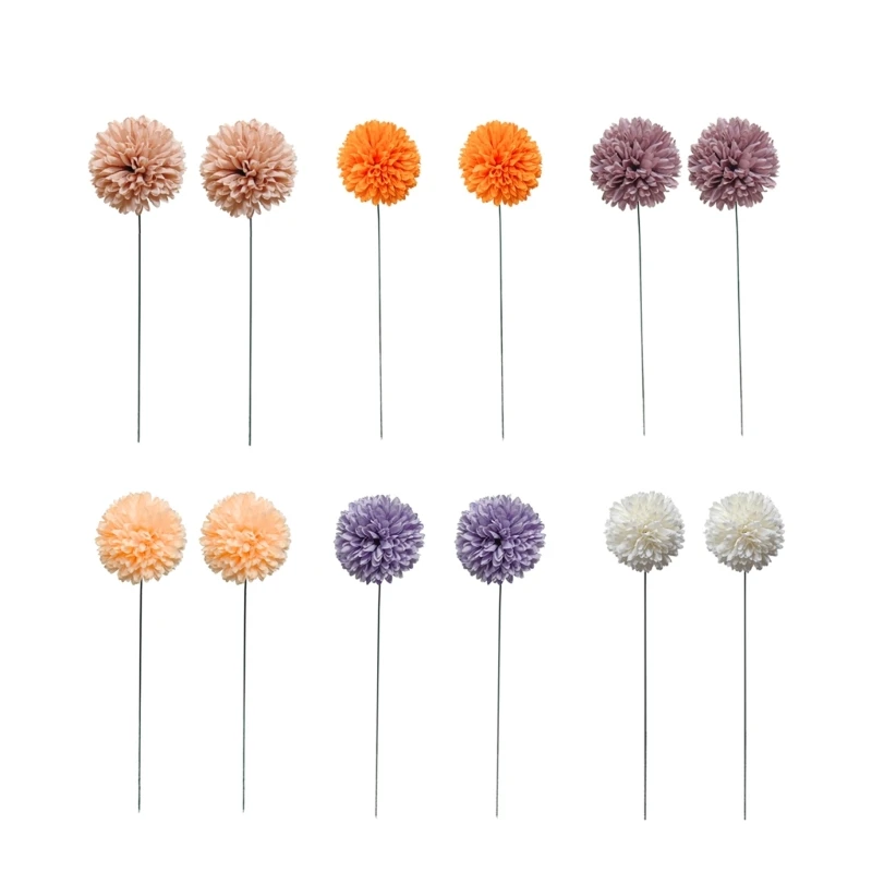 

2024 New 2pcs Simulation Dandelion Garden Stake Ornaments Crafts Supplies Household for Indoor Outdoor Garden Yard Decoration