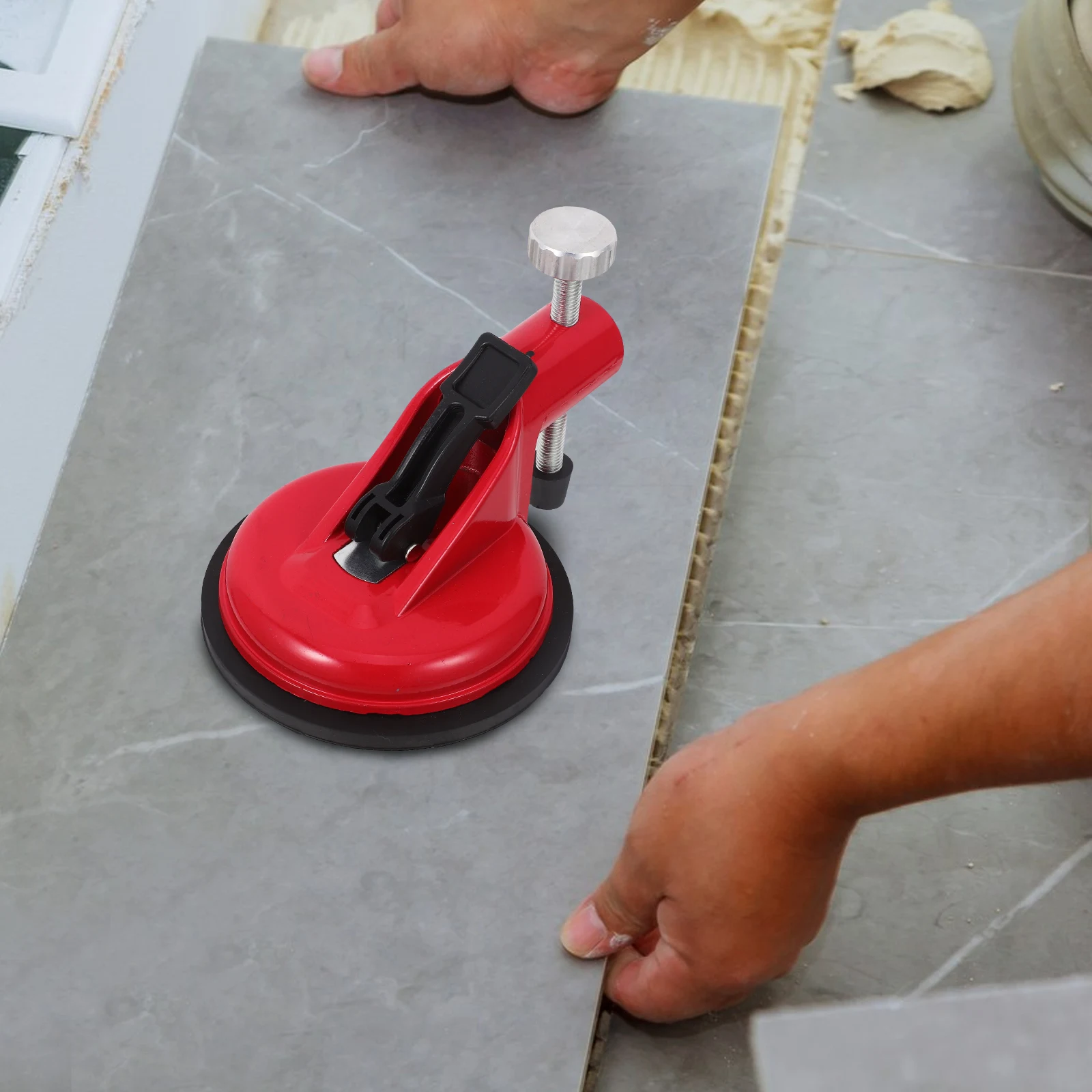 

Adjustable Suction Cup Tile Fixer Tool Leveling Bracket Floor Gap Stabilizer Glass Countertop Mount Alignment Clamp Precision