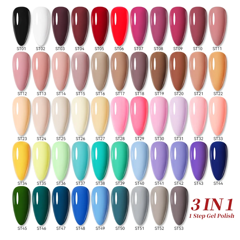 UR SUGAR 15ml 1 Step Gel Polish 3 IN 1 Red Pink Glossy Nail Soak Off LED UV Gel Nail Varnishes No Need Base Gel and Top Coat