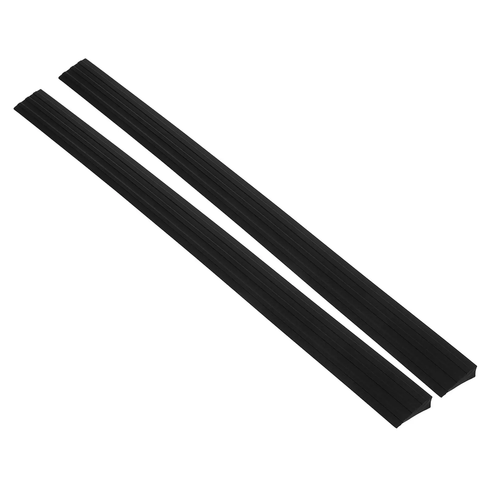 2Pcs Black Self-Adhesive Ramp Pads for Sweeping Robot Door Thresholds Upgrade Robot Mobility Carpet Tile Wood Transition Strip