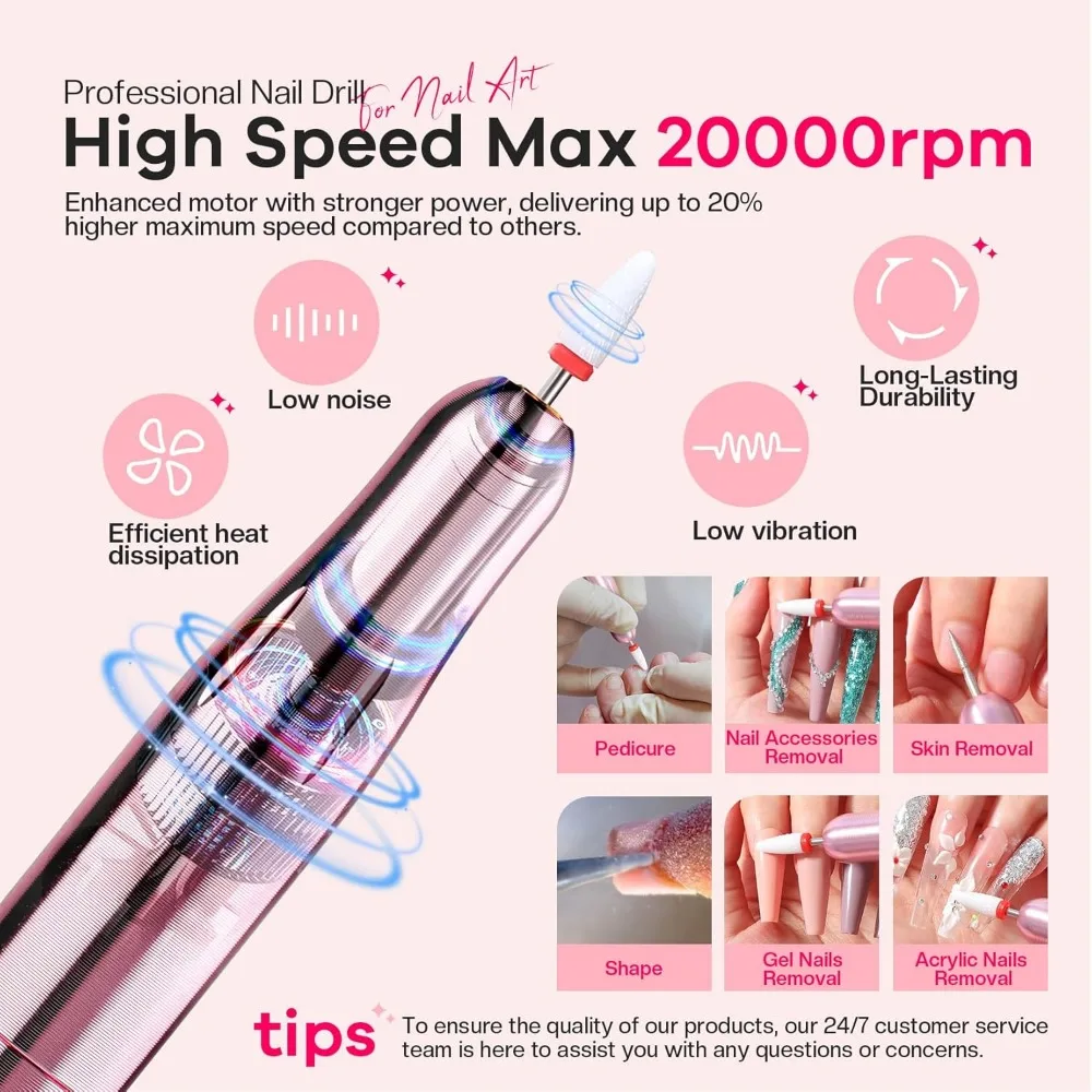 Kit d'ongles en acrylique pour débutant avec perceuse, lampe UV, vernis et outils pour usage domestique en salon