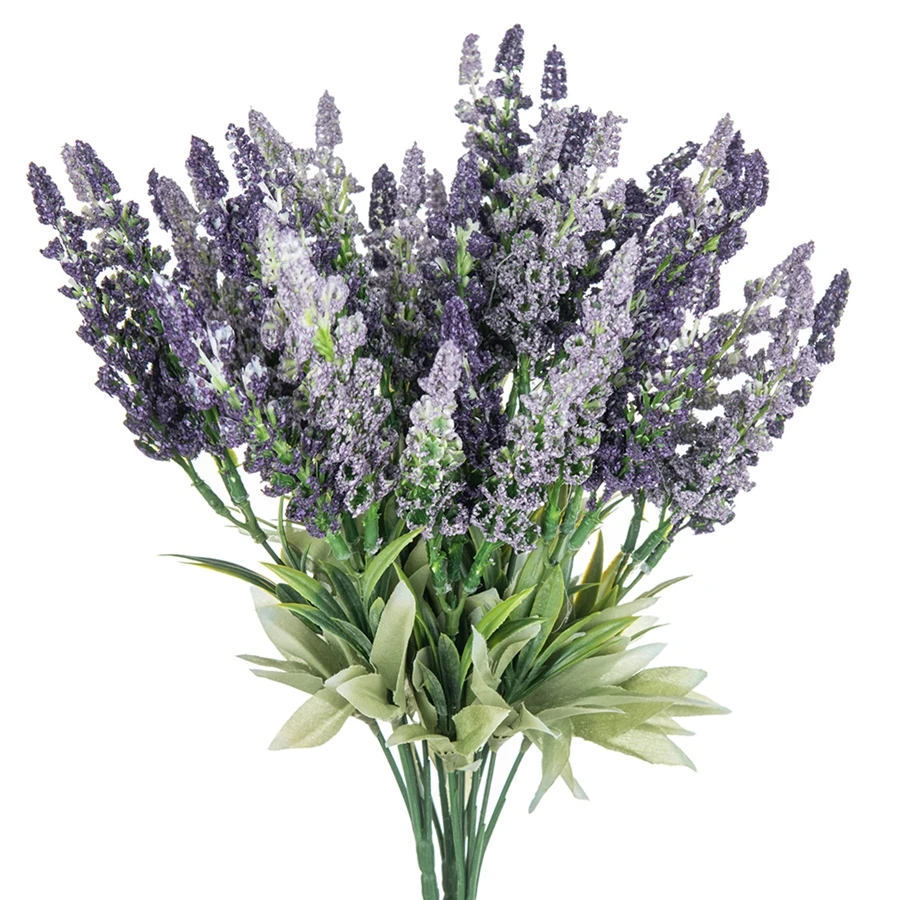 

Artificial Flower Plants Lavender Festival Wedding Wreath Home Room Outdoor Courtyard Garden Decoration Bridal Bouquet DIY Gift