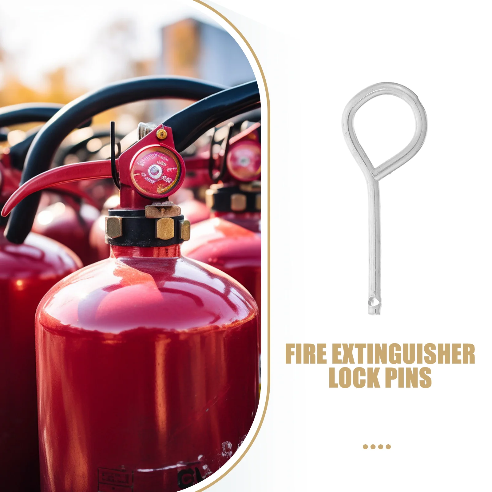 10 Pcs Fire Extinguisher Latch Pull Pins Metal Lock Car Accessories for Replacement Safety Set Equipment