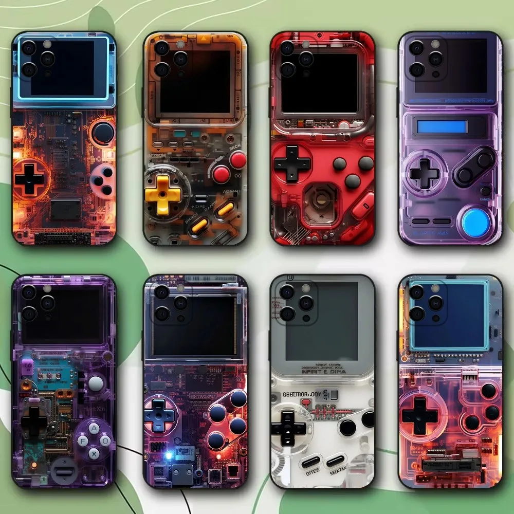 

Video Game Boy Vintage GamePad Phone Case For iPhone 16,15,14,13,12,11,Pro,X,XS,Max,XR,Plus,Mini Soft Black Cover