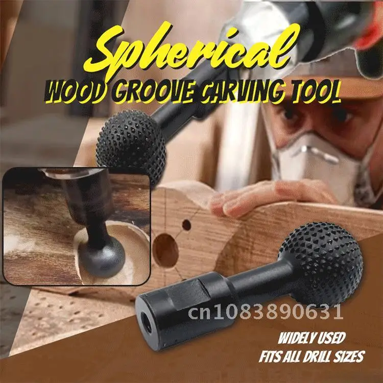

Woodworking Carpenter Steel Spherical Engraving Polishing Head Groove Carving Head Wood Milling Cutter Grinding Head