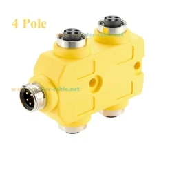 4-polige 4-Port 7/8"-16UNF Mini-Change Parallelverdrahtete Verteilerbox IP67 MPLS Zusatzstrom-Anschlusskasten Rundsteckverbinder – Detail 2