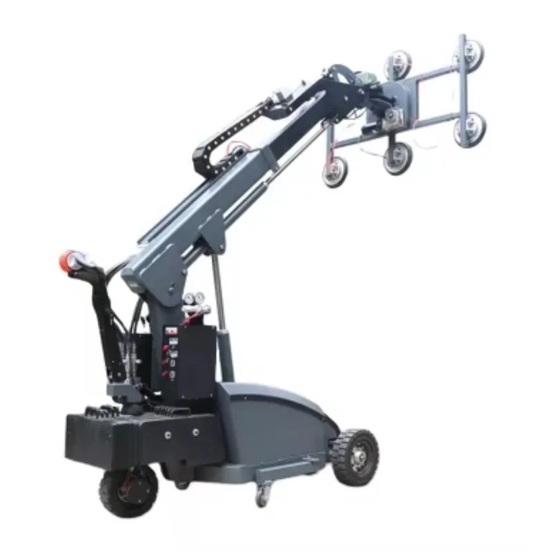 HSLLIFT Electric Pallet Truck 600KG Capacity with 6 Suction Cups 3.7 M Height for Car Marble Wooden Car Glass Suction Cup Car