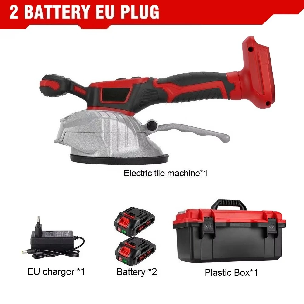 Piastrellatrice per piastrelle senza fili con vibrazione elettrica per piastrelle Strumento per la posa delle pareti di livellamento con vibratore per pavimenti regolabile a 8 marce
