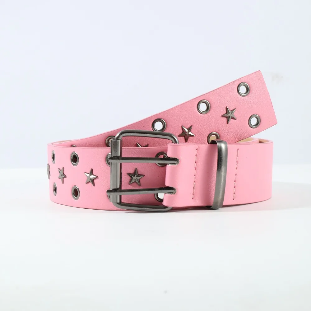 Женский модный ремень с заклепками и пряжкой, роскошный дизайн, повседневный деловой пояс в стиле ретро, панк, в сочетании с юбками, джинсами