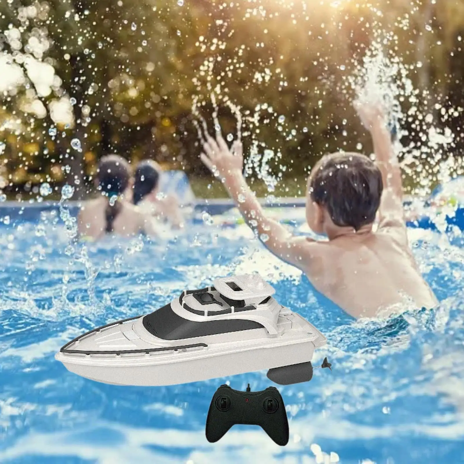 RC Boat Summer Water Toy Gift Bathtub Toy Boat for Outdoor Streams Child