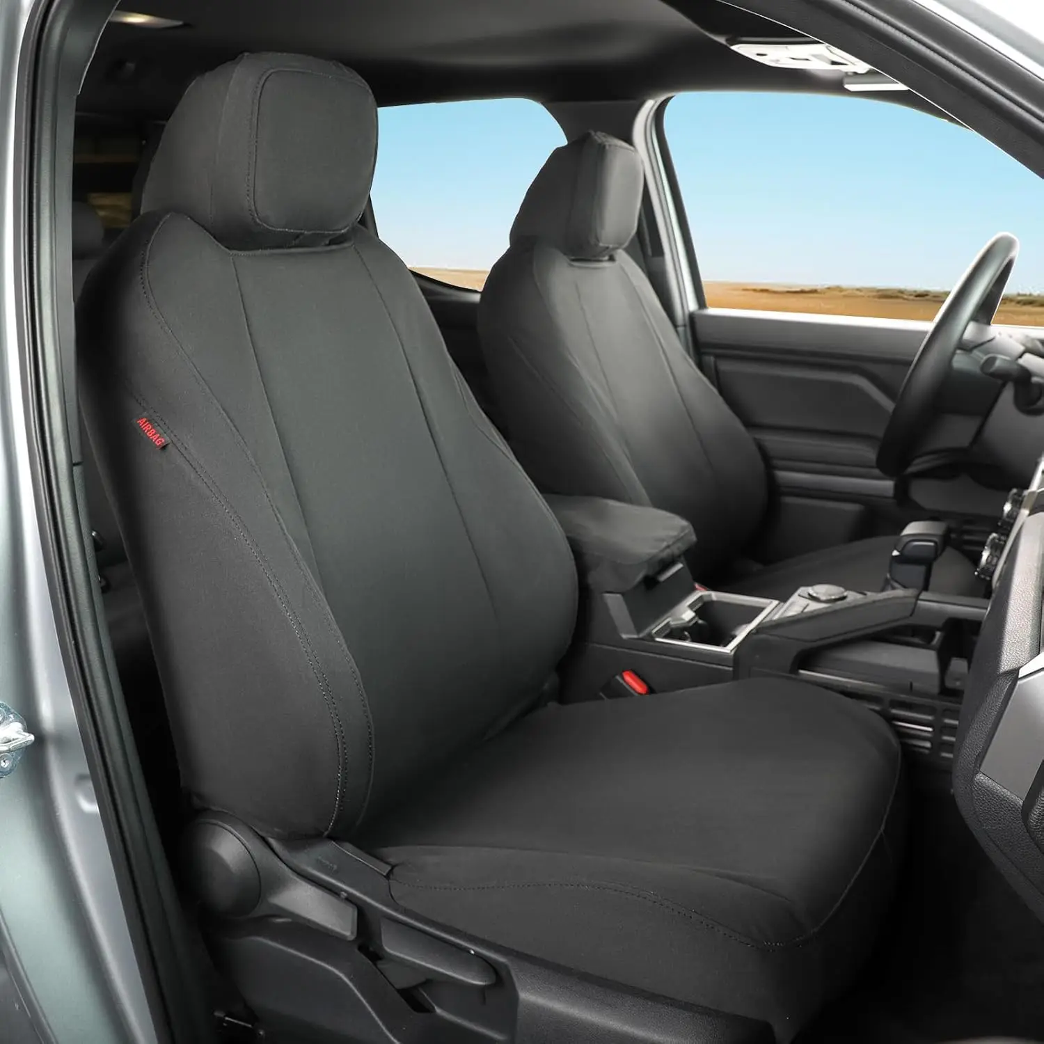 EKR Tacoma Car Seat Covers Custom Fit for Toyota Tacoma 2024-2026 DoubleCab/CrewCab SR/SR5/TRD Sport Waterproof Canvas Cover