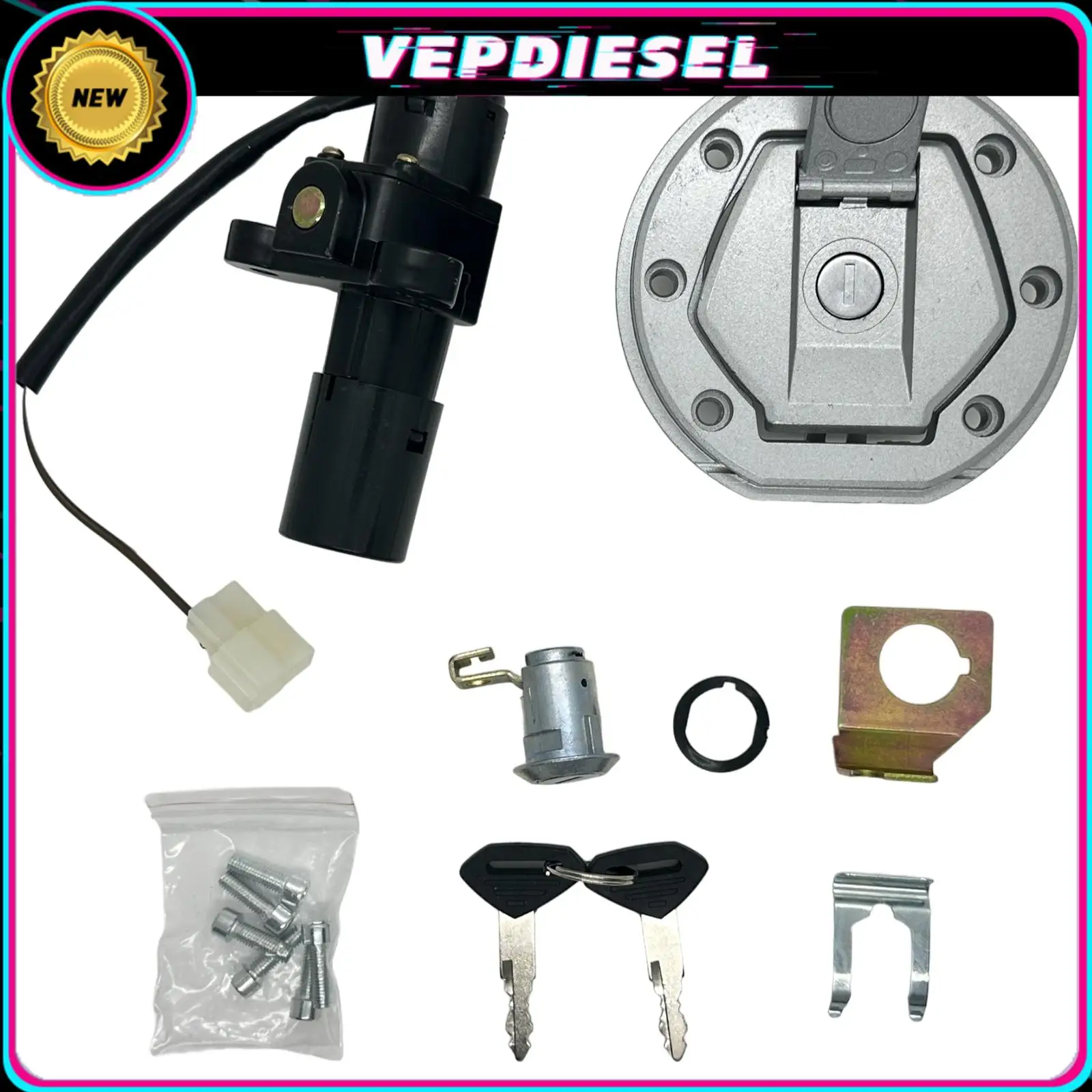 

1Set Switch Lock Kit JL151023 JL171600 For Bajaj Pulsar NS200 Motorcycle Switch Lock Accessories