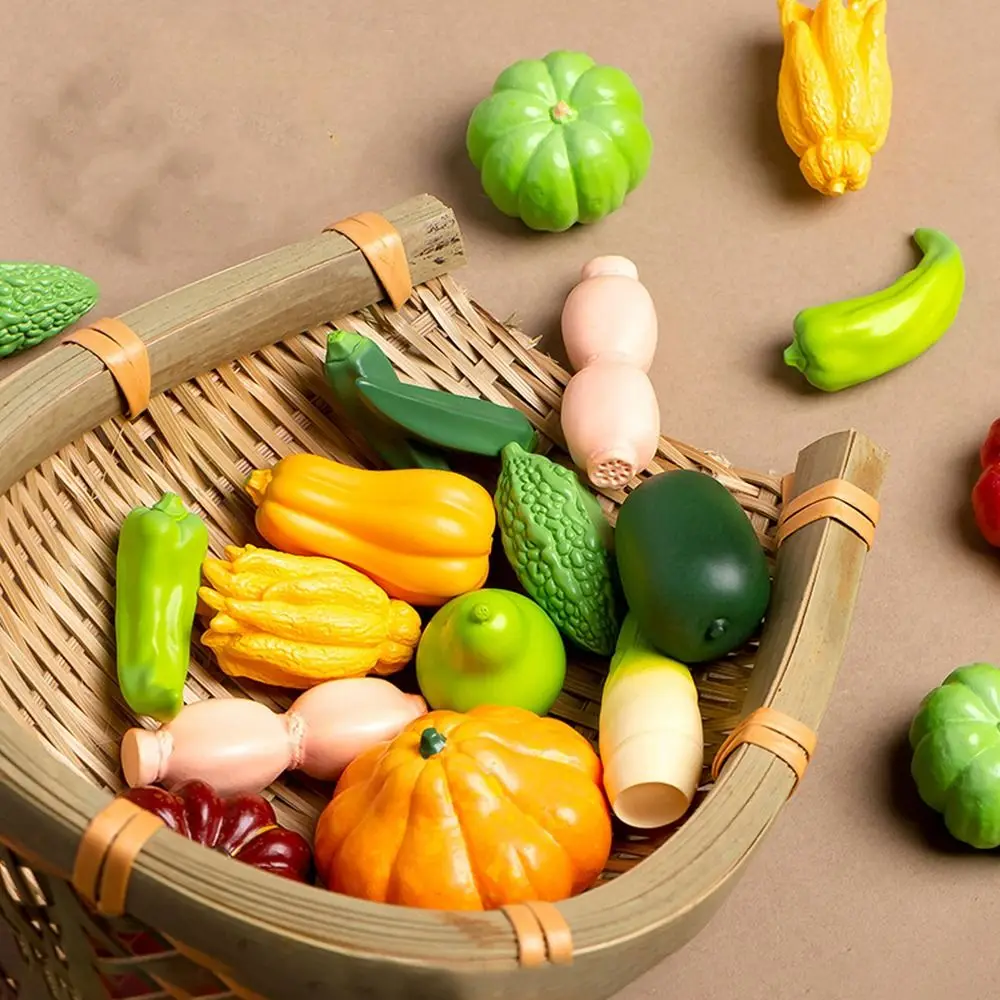 Cute Simulation Vegetables Handicrafts Realistic Vegetables Figurines Miniatures Mini DIY Decorations Fake Vegetables