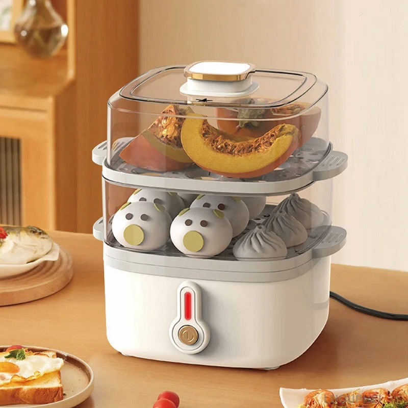 Multi-layer Breakfast Machine Split Dormitory Automatic Power-off Egg Cooker 220V 300W Multi-function Electric Steamer Household