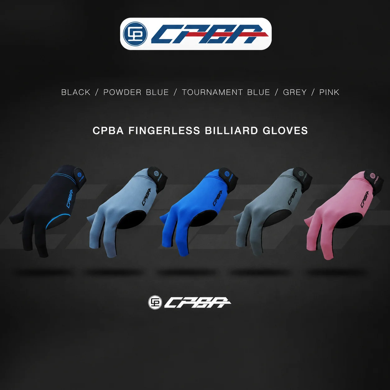 CPBA Billiard Gloves with Fingerless High-End Professional Pool Gloves Three-Finger Gloves for Billiard Accessories