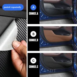 Car Door Anti Kick Mat Leather Carbon Fiber Sticker For BMW MINI Cooper F54 F55 F56 F57 F60 R56 R60 Car Accessories