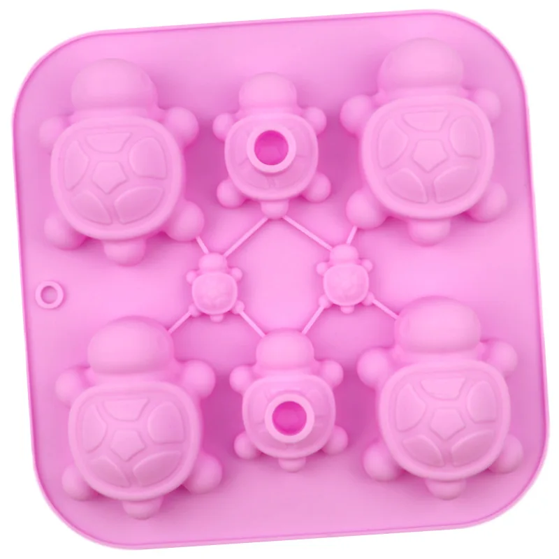 

8. Большая и маленькая силиконовая форма для торта в виде черепахи, форма для рисового торта XG1313