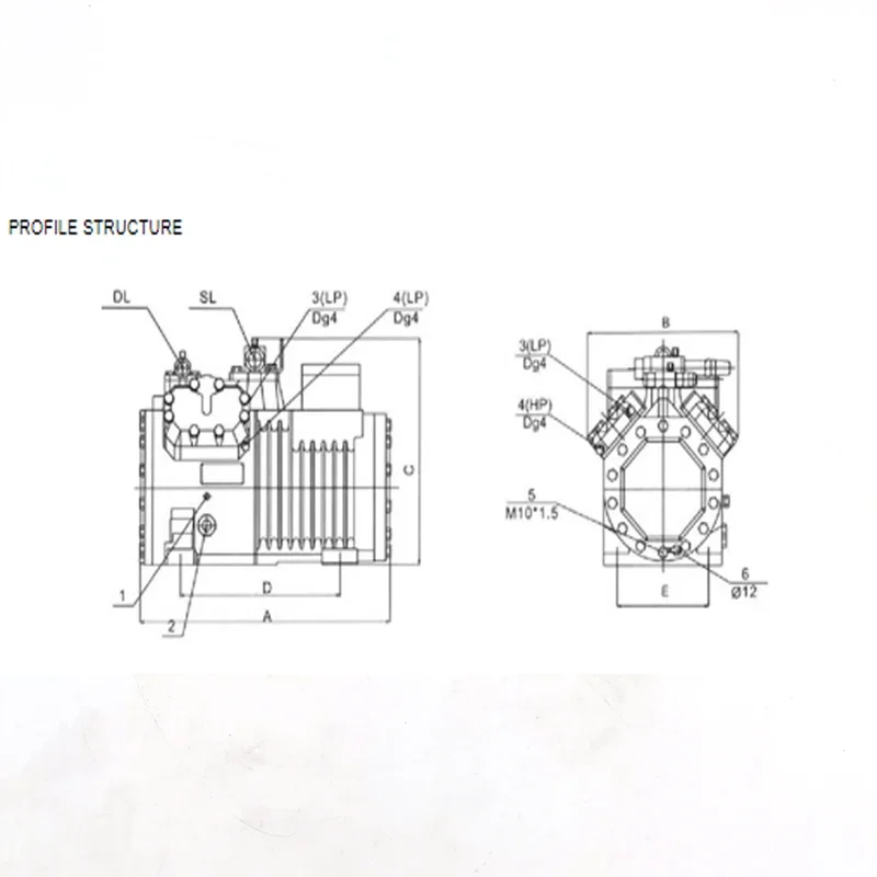 Compresseur à piston semi-hermétique Bitzer, 4David-3.2, 4DC-stimule 4CC-6.2, compresseur alternatif indispensable