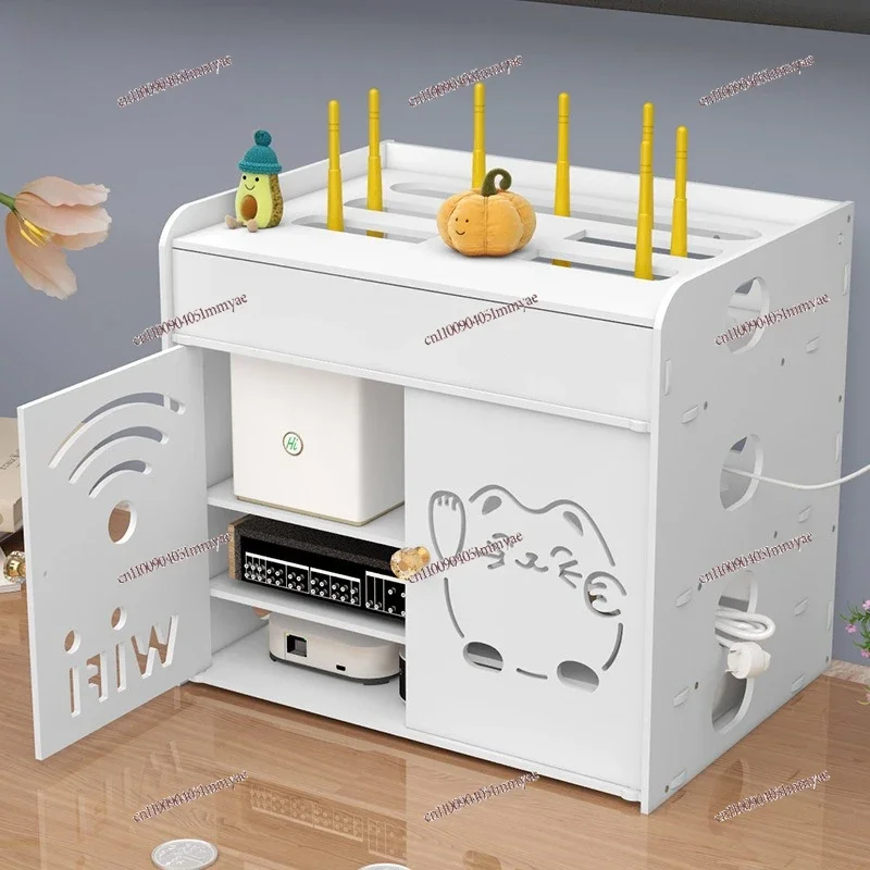 Router wire storage box light cat wall-mounted wall non-punching desktop wireless wifi set-top box