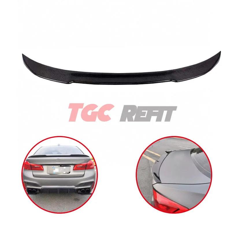 

Carbon Fiber Rear Spoiler Wing For BMW 5 Series G30 G38 CS Style Trunk Spoiler High Kick Spoiler Car Accessories Rear Wing