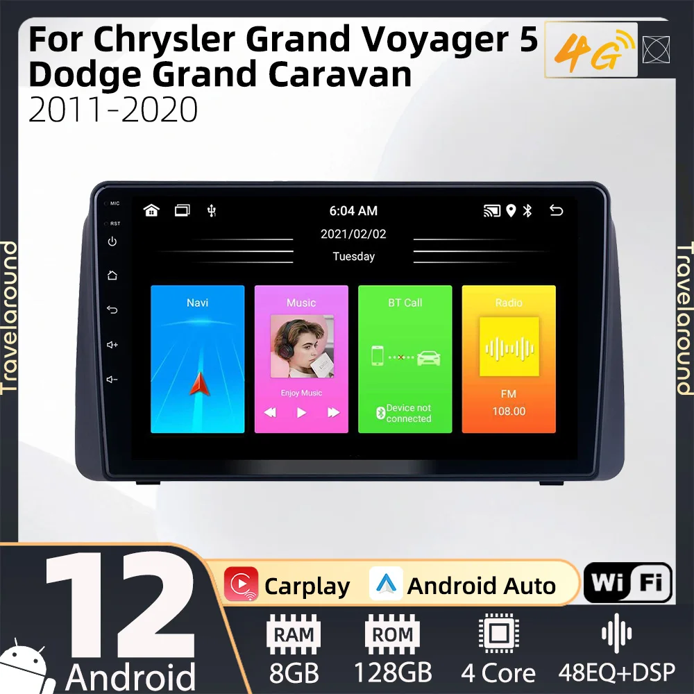 

Автомагнитола 2 Din, Android, для Chrysler Grand Voyager 5, Dodge Grand Caravan 2011-2020, экран GPS, мультимедийное стерео устройство