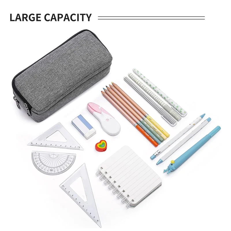 

【Декор своими руками】Простая сумка для канцелярских принадлежностей, большой пенал для ручек, большая вместительная сумка для карандашей, офисный органайзер, сумка для ручек для мужчин и женщин