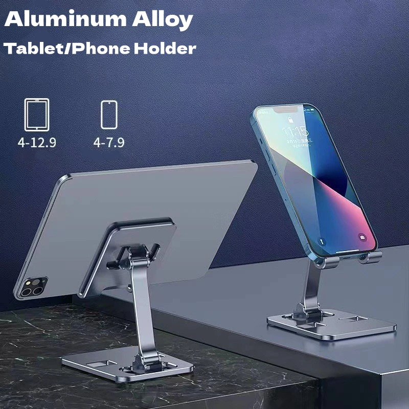 Liga de alumínio Universal Titular Tablet portátil para iPad Air Pro, Mini Tablet Stand, montagem ajustável, suporte do telefone móvel flexível