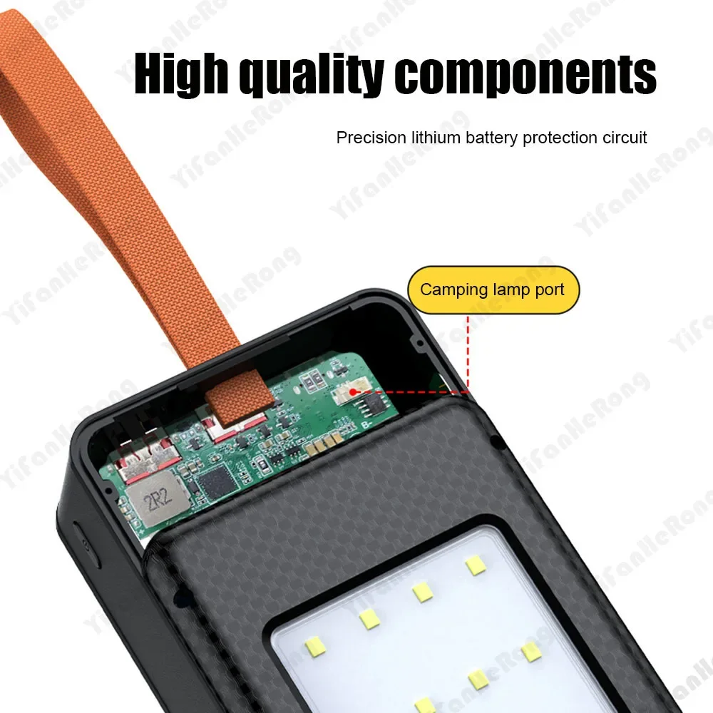 Detachable 22.5W+15W Fast Charging DIY 21700*16 Shell Power Bank Case With LED Battery Charge Storage Box Without Battery view 2