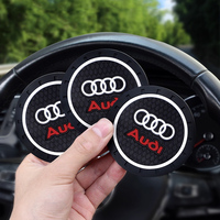2pcs Car Water Cup Non-Slip Mat Pad for Audi Logo A7 A8 Q1 Q2 Sline TT A1 A2 A3 A4 A5 A6 Q3 Q4 Q5 Q6 Q7 Q8 TT S3 S5 S7 A4L A6L