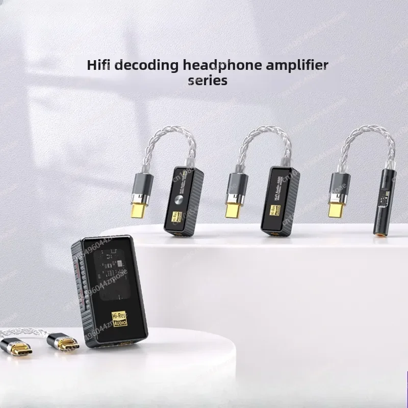 HA02 Hifi Decoding Earphone Amplifier Small Tail Portable Mobile Phone Audio Decoder Type-c Earphone Amplifier All-in-one