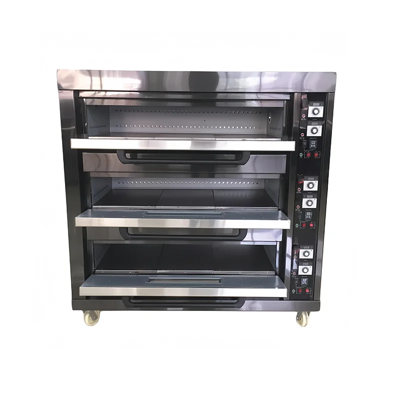 Dwupoziomowy piec gazowo-elektryczny do pieczenia ciast, przemysłowy
