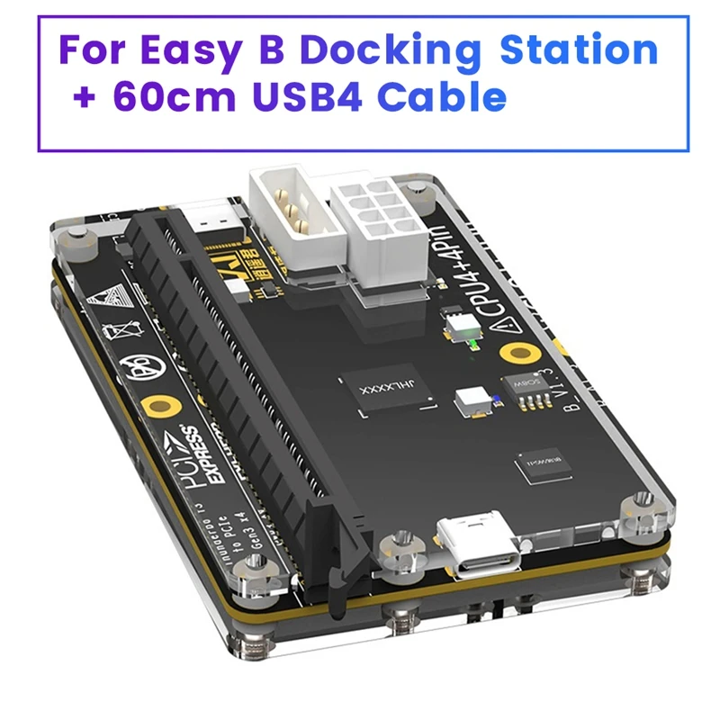 Para fácil jun thunderbolt3/4 estação de encaixe gráfico de notebook multifuncional conveniente estação de encaixe gráfico, durável d