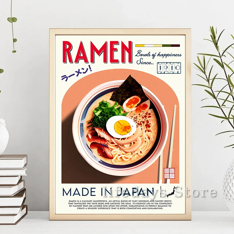 Pintura en lienzo moderna para cocina, comida, café, Ramen, Sushi, Pizza, Pho Chef, imagen artística de pared para comedor, decoración de pared del hogar